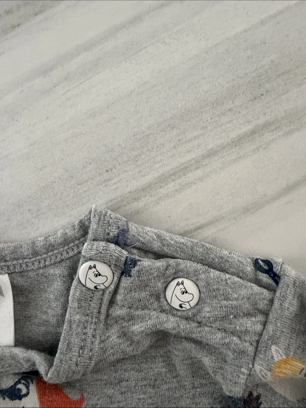 Moomin Characters Grey 100% Cotton Long Sleeved Top Size 74 cm